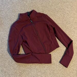 Cropped “Balance Athletica” Zip Up Jacket
